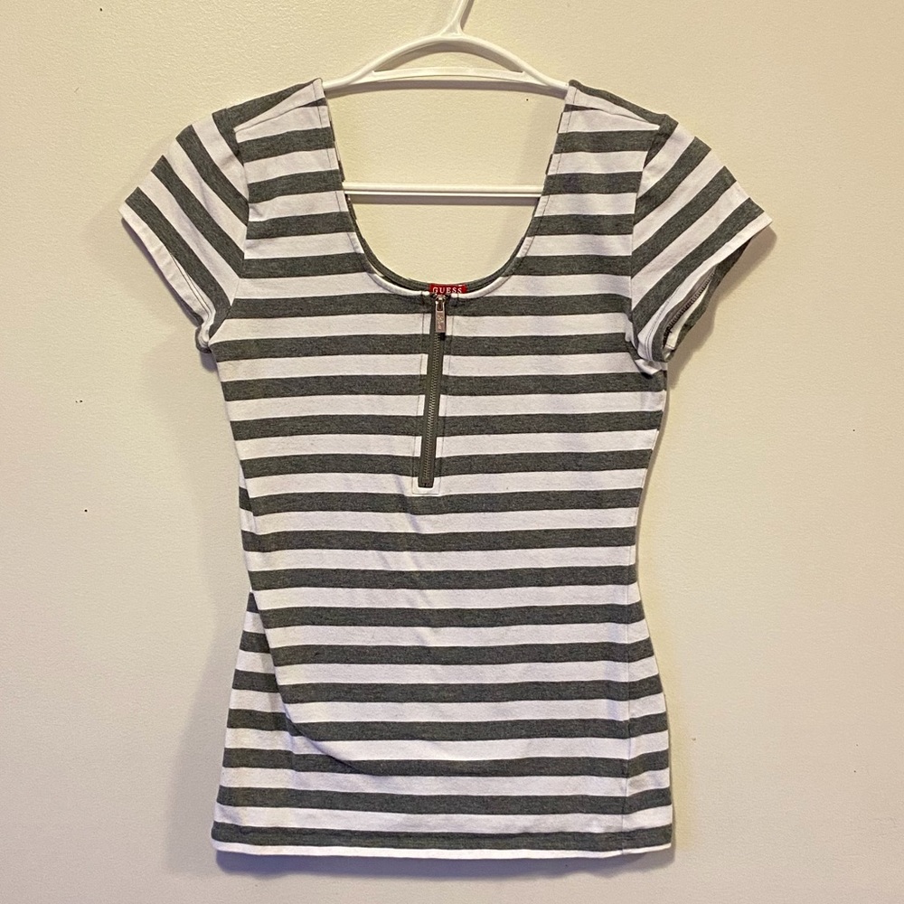 Guess striped cotton t shirt